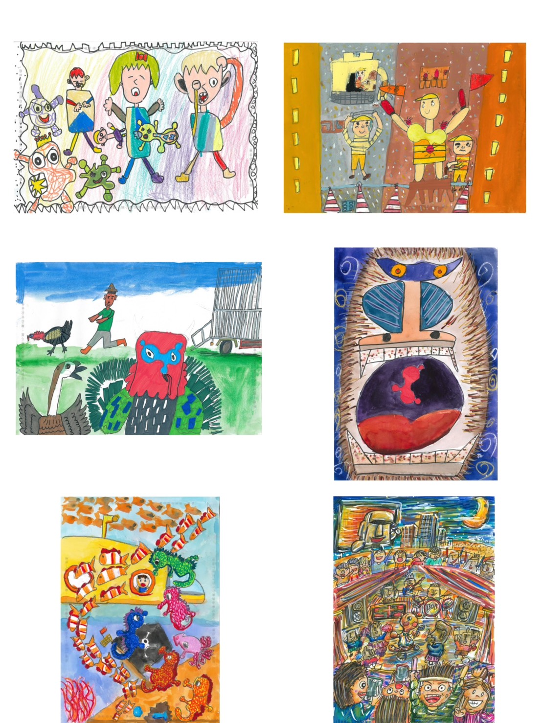 第33屆全國兒童聯想創作畫比賽得獎作品115年巡迴展(5) - 大里區 塗城國小