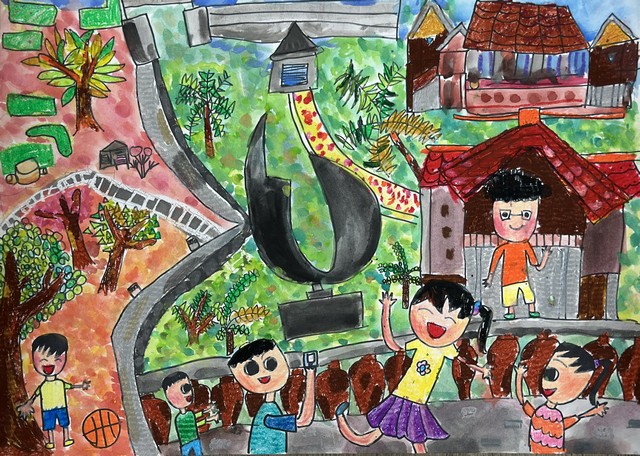 台中港中區扶輪社第十四屆學童寫生比賽得獎作品展-中年級組