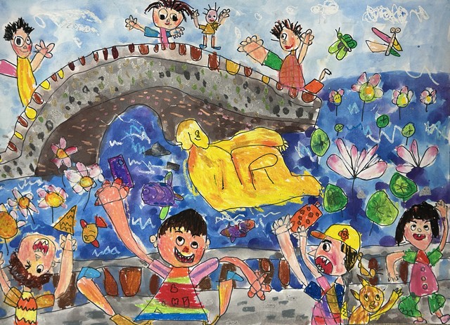 台中港中區扶輪社第十四屆學童寫生比賽得獎作品展-低年級組1